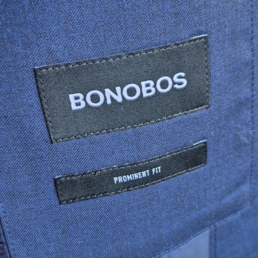 BONOBOS Recent Solid Dark Navy Wool Blend Mens Sz 48 R Prominent Fit‎ Sport Coat